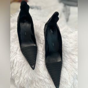 GIUSSEPPI ZANOTTI VINTAGE LEATHER PUMPS BLACK